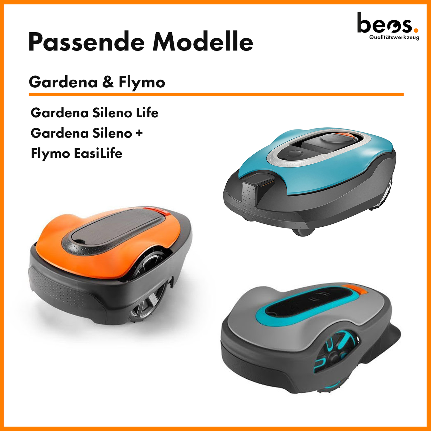 beos® PREMIUM Messerteller für 6x Klingen - Gardena Sileno Life & Gardena Sileno+ & Flymo EasiLife - beos-tools