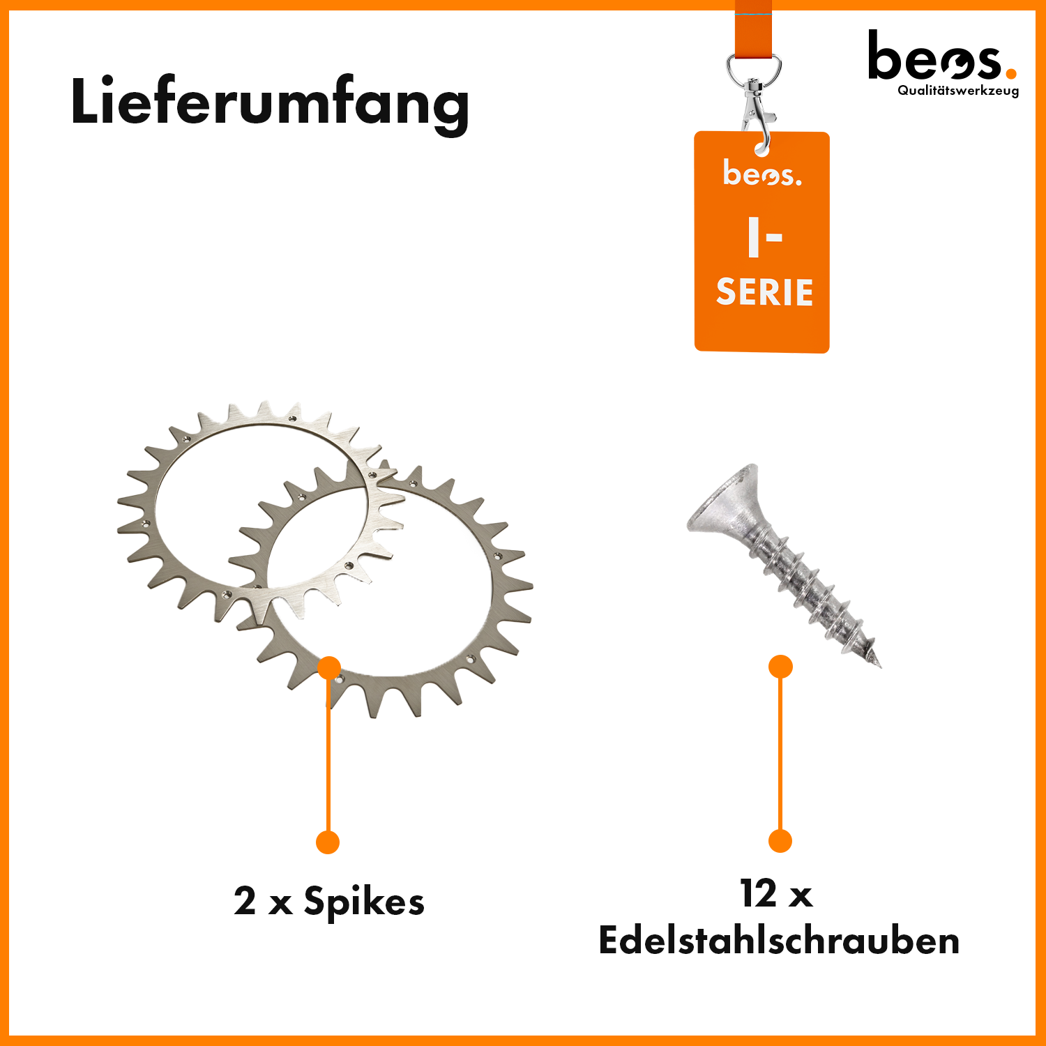 beos® PREMIUM Edelstahl Spikes für Segway Navimow i-Serie - beos-tools