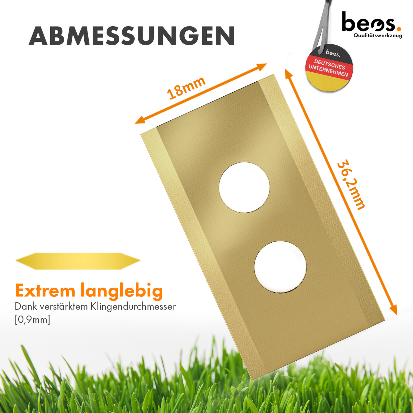 beos® 30x Titan Ersatzmesser für Premiummarken Worx | LandXcape | Zoef Robot | Einhell | Kress