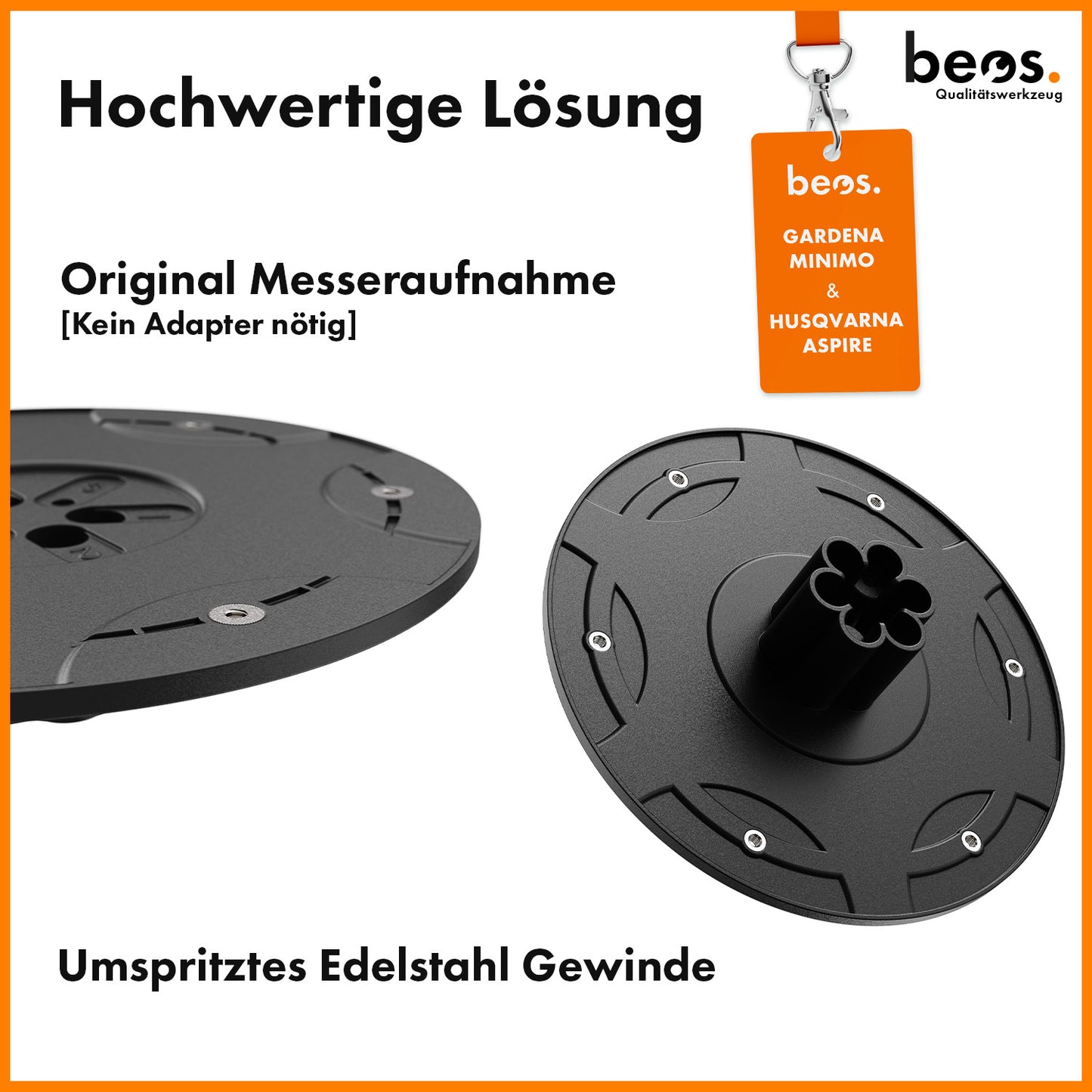 beos® PREMIUM Messerteller für 6x Klingen - Gardena Sileno Minimo & Husqvarna Automower Aspire - beos-tools