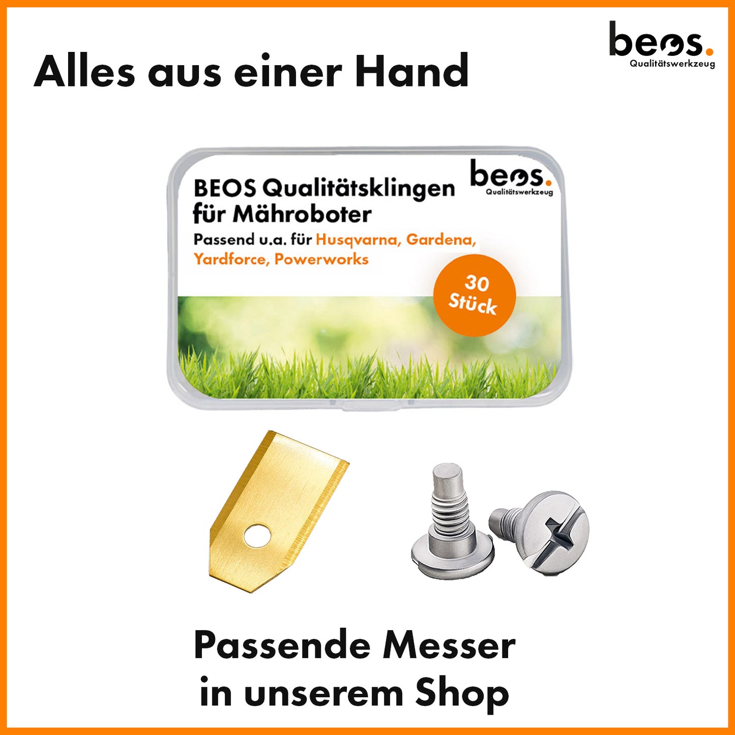 beos® PREMIUM Messerteller für 6x Klingen - Gardena Sileno Minimo & Husqvarna Automower Aspire - beos-tools