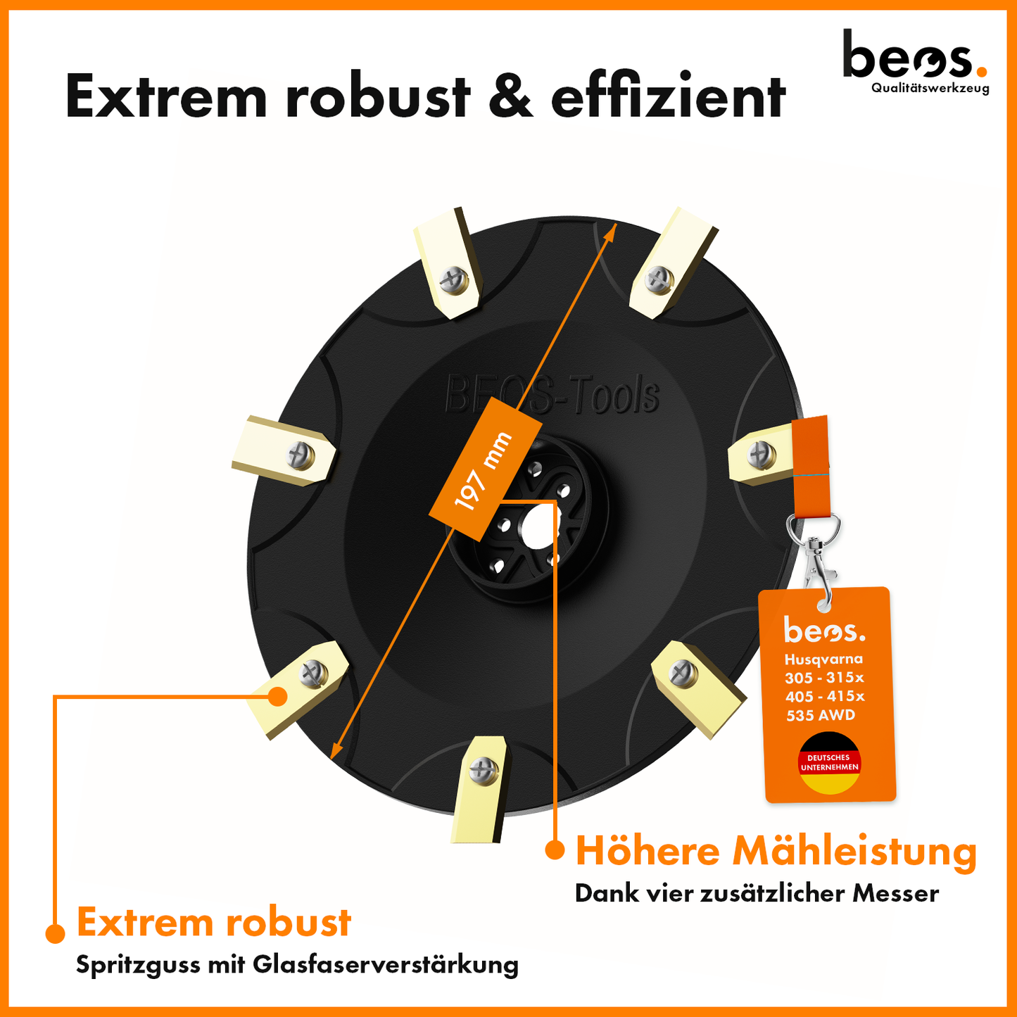 beos® PREMIUM Messerteller für 7x Klingen - Husqvarna - beos-tools