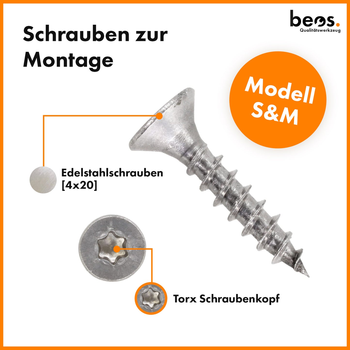 beos® PREMIUM Edelstahl Spikes für Worx Landroid S&M - beos-tools