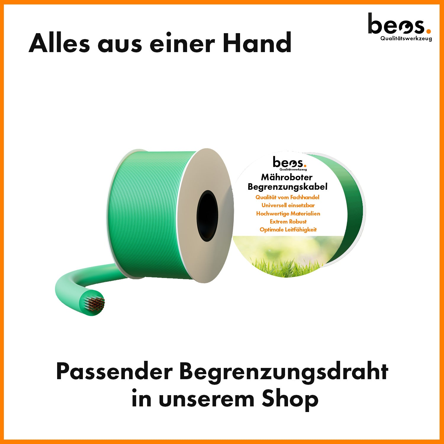 beos® PREMIUM Erdnägel für Mähroboter Begrenzungskabel - beos-tools