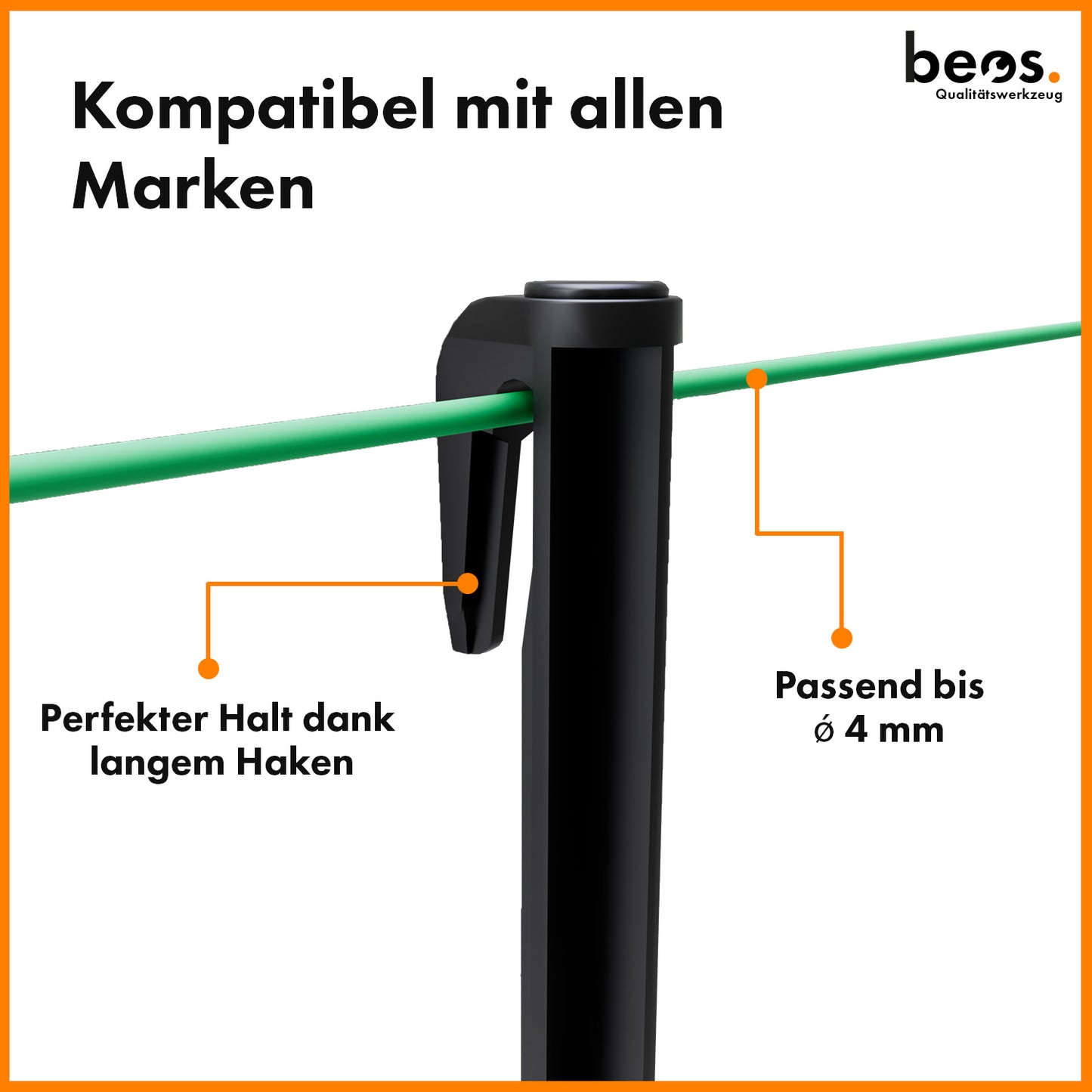 beos® PREMIUM Erdnägel für Mähroboter Begrenzungskabel - beos-tools