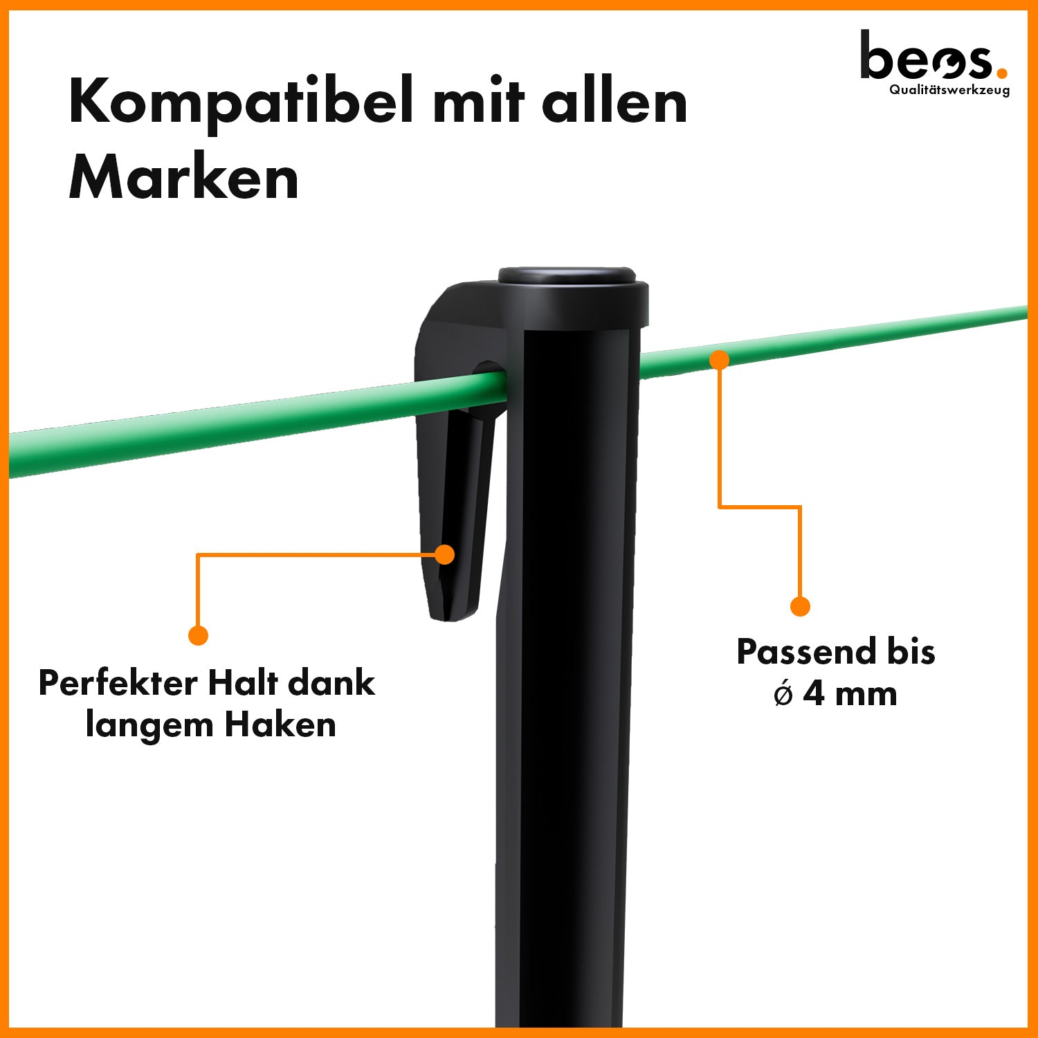 beos® PREMIUM Erdnägel für Mähroboter Begrenzungskabel - beos-tools