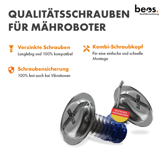 beos® 30x Titan Ersatzmesser für Premiummarken Worx | LandXcape | Zoef Robot | Einhell | Kress