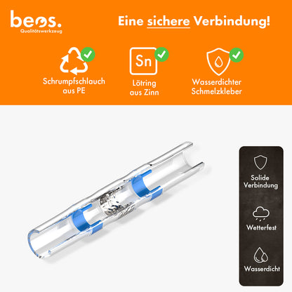 beos® 20 x Wasserdichte Lötverbinder für Mähroboter Begrenzungskabel