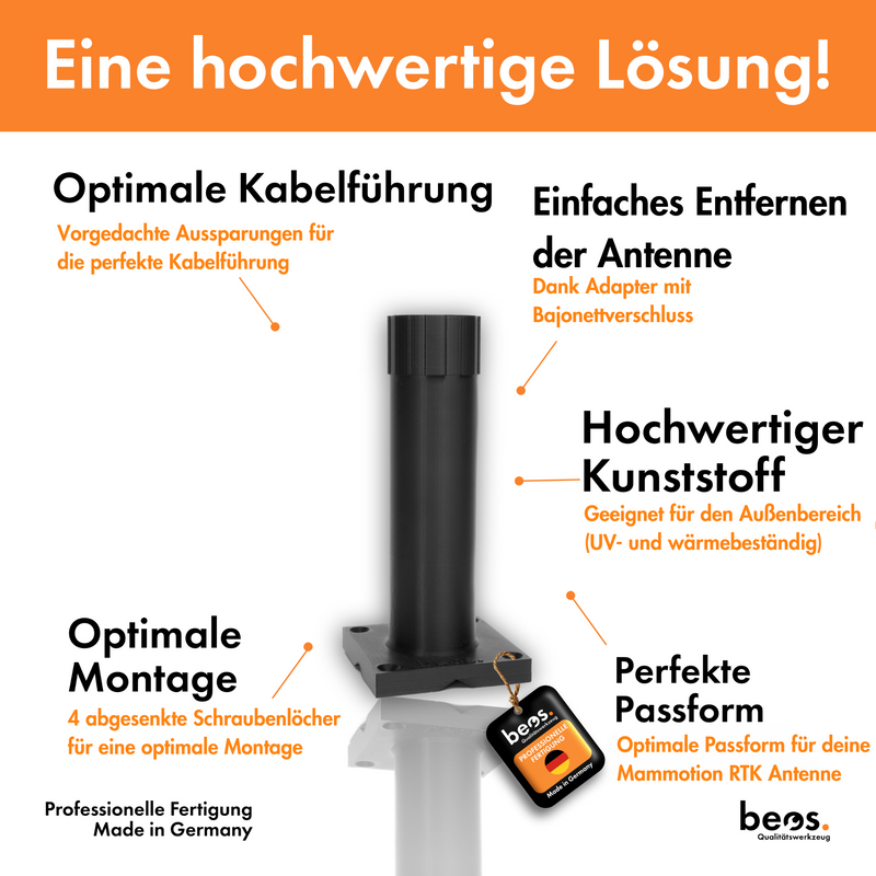 beos® Bodenhalterung für RTK-Antennen