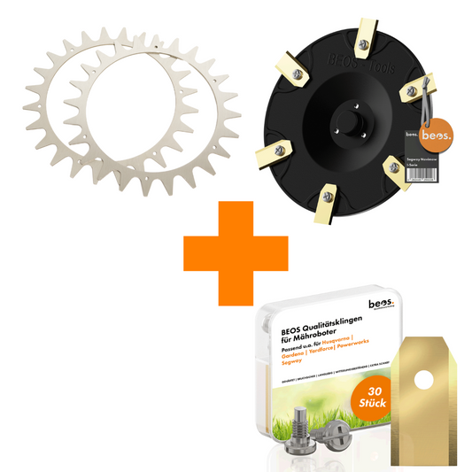Supersparpaket Segway Navimow i-Serie | Spikes | Messerteller | Ersatzmesser