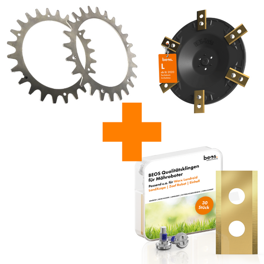 Supersparpaket Worx Landroid L ab Baujahr 2020 | Spikes | Messerteller | Ersatzmesser