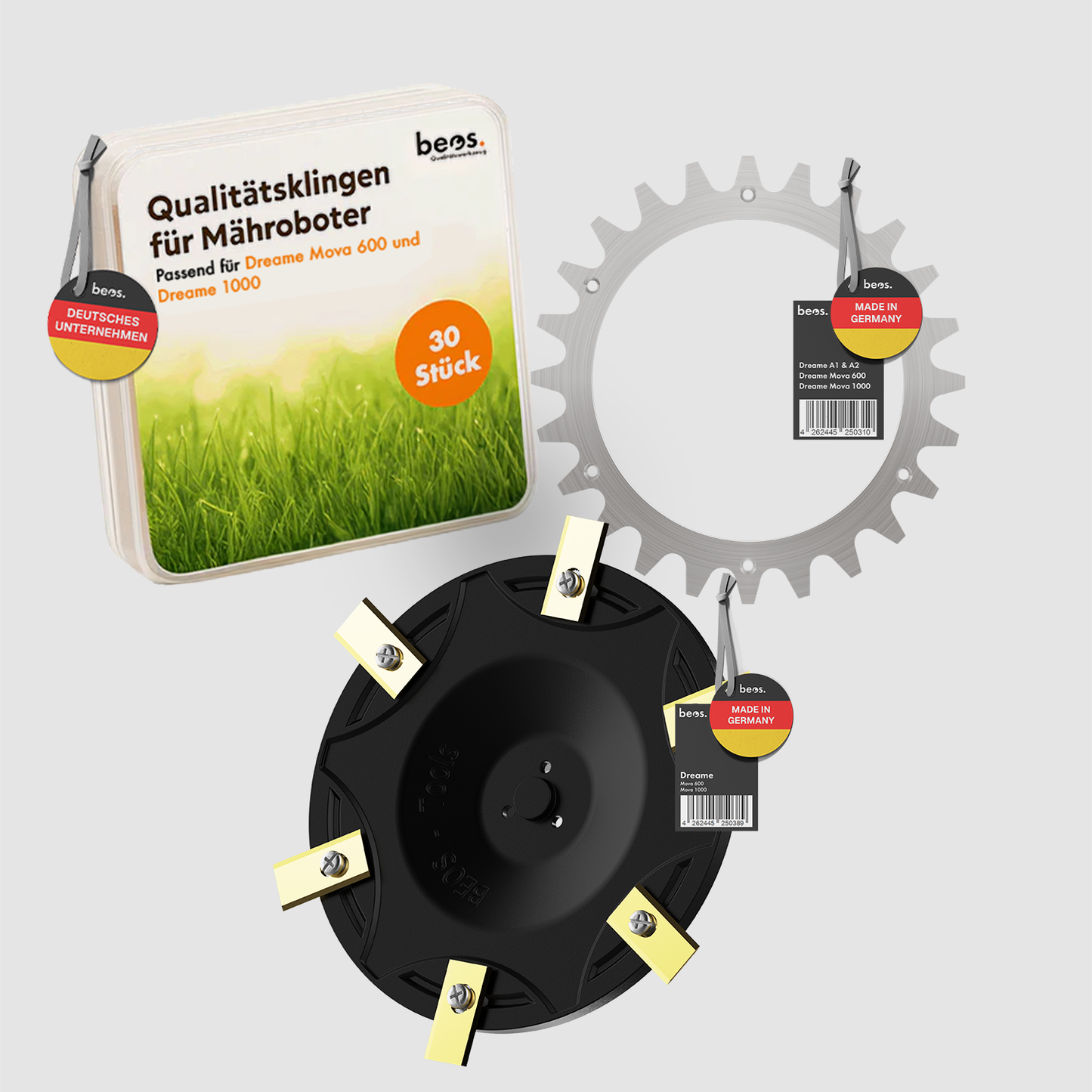 Supersparpaket Messerteller + Ersatzmesser + Spikes