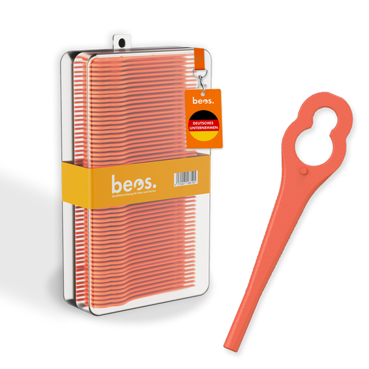 beos® 100x Rasentrimmer Ersatzmesser für Einhell, Bosch, CMI