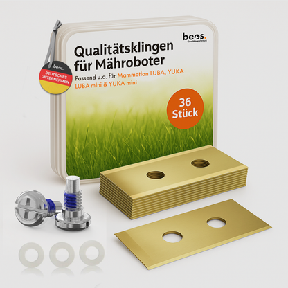 beos® 36x Titan Ersatzmesser für Mammotion LUBA, LUBA2, YUKA, LUBA Mini & YUKA Mini
