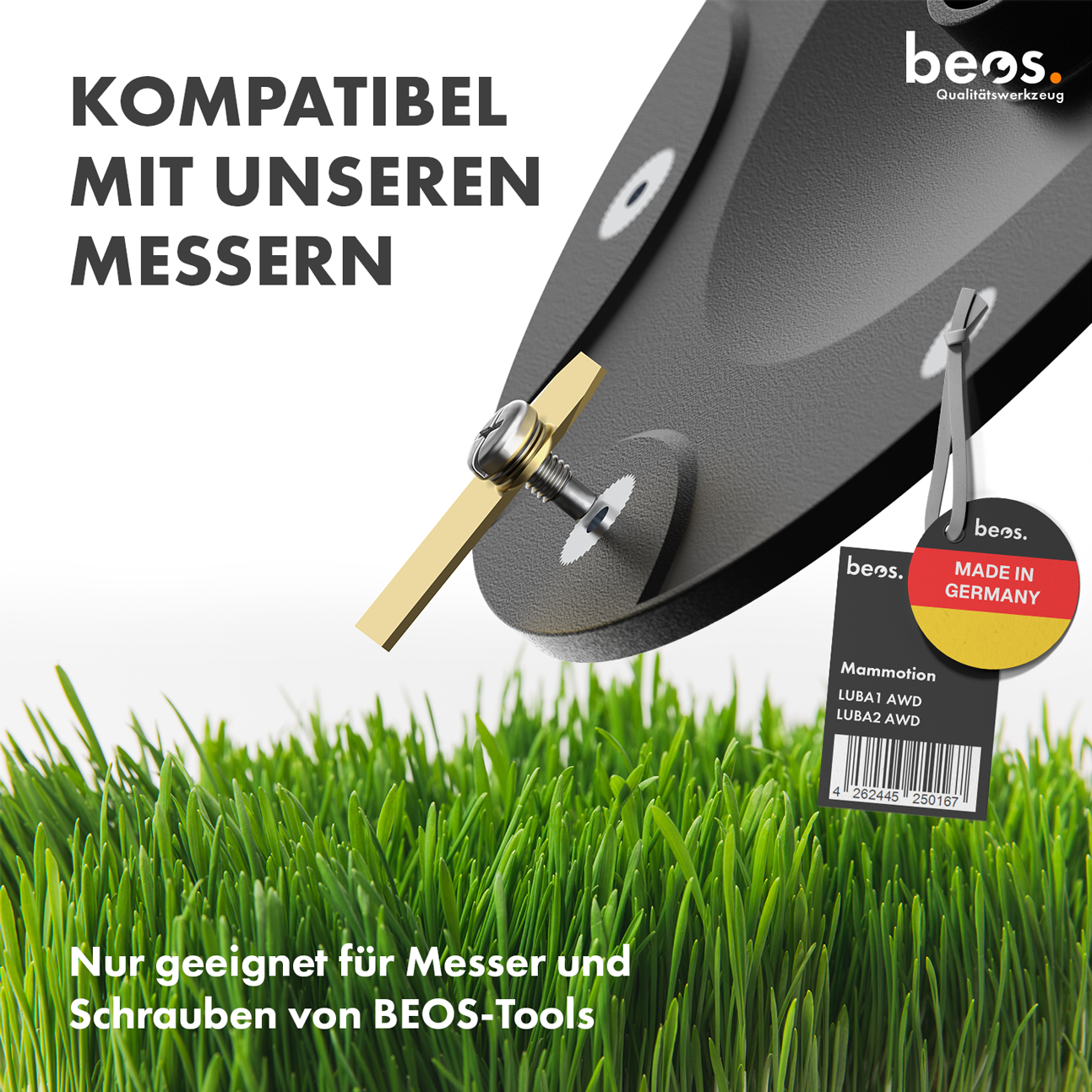 beos® 2x PREMIUM Messerteller für 6x Klingen - Mammotion LUBA 1 AWD | LUBA 2 AWD (bis BJ 2024)
