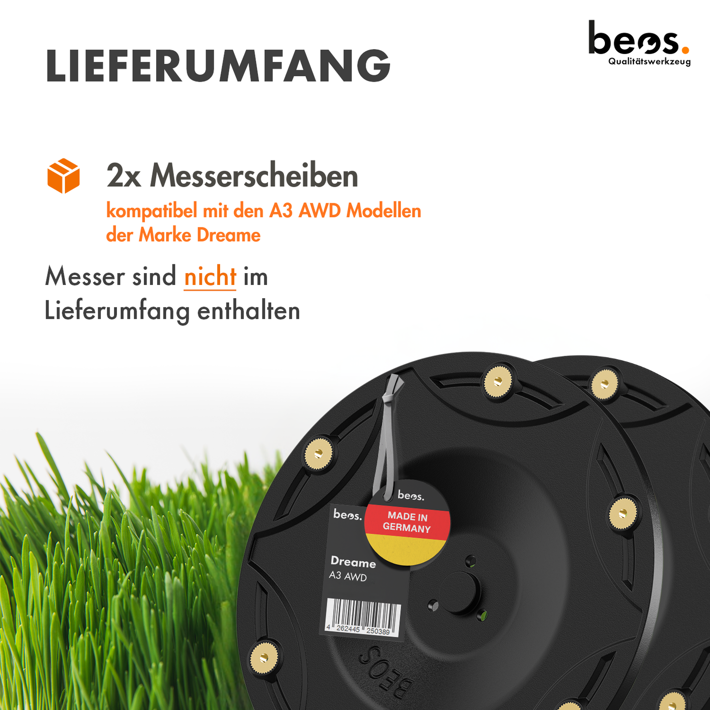 2x beos® Messerteller für 6x Klingen