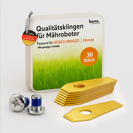 beos® 30x Titan Ersatzmesser für Bosch Indego & Honda