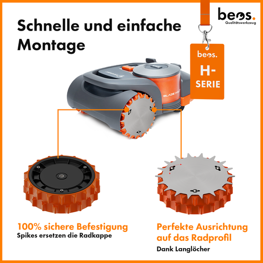 beos® PREMIUM Edelstahl Spikes für Segway Navimow H-Serie - beos-tools