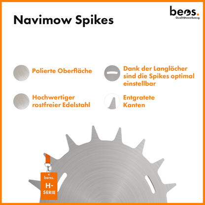 beos® PREMIUM Edelstahl Spikes für Segway Navimow H-Serie - beos-tools