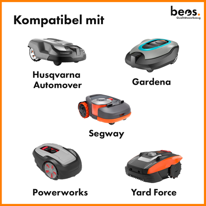 beos® 30x PREMIUM Titan Ersatzmesser für Premiummarken Husqvarna, Gardena, Segway, Yard Force, McCulloch, Powerworks