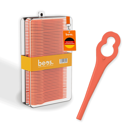 beos® 100x PREMIUM Rasentrimmer Ersatzmesser für Einhell, Bosch, CMI - beos-tools